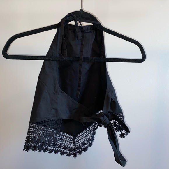 GUESS Wrap Top #black #guess #openback - Picture 2 of 3